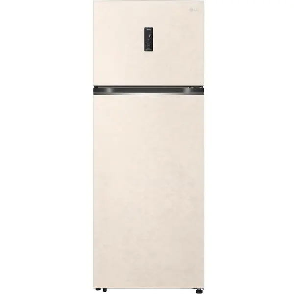 LG Frigider cu doua usi LG GTBV44SEBKD, 461 l, No Frost, Linear Cooling, Display, Compresor Inverter, WiFi, Iluminare LED, H 185 cm, Clasa E, Bej