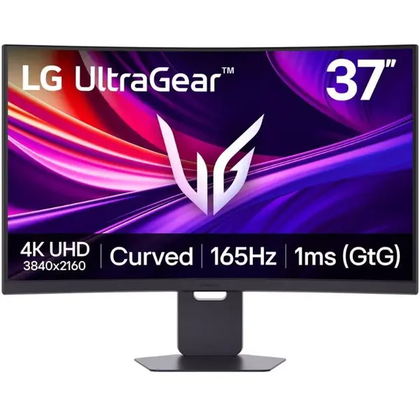 LG Monitor Gaming VA LED LG UltraGear 37G800A-B, 37 inch, UHD (3840 x 2160), HDMI, DisplayPort, Ecran curbat, Pivot, Boxe, 165 Hz, 1 ms, Negru