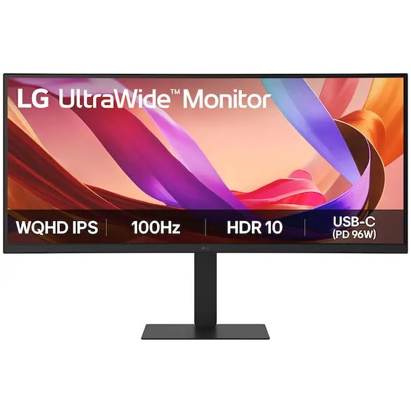 LG Monitor LED LG UltraWide 34U650A-B, 34, WQHD (3440 x 1440), IPS, 100Hz, 5ms GtG, HDR 10, Flicker Safe, Black Stabilizer, Super Resolution+, difuzoare 7Wx2, HDMI, DisplayPort, USB-C, RJ-45, VESA, Negru