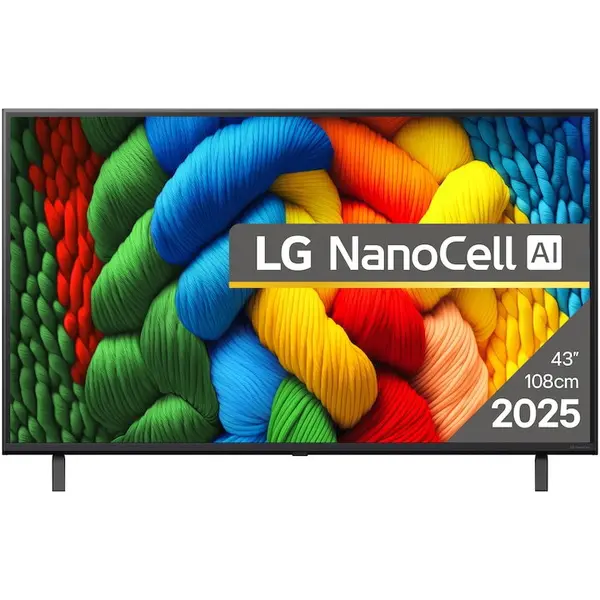 LG Televizor LG NanoCell 43NANO80A3B, Diagonala 108 cm, Rezolutie 3840 x 2160, Smart, 4K Ultra HD, Clasa G, Negru