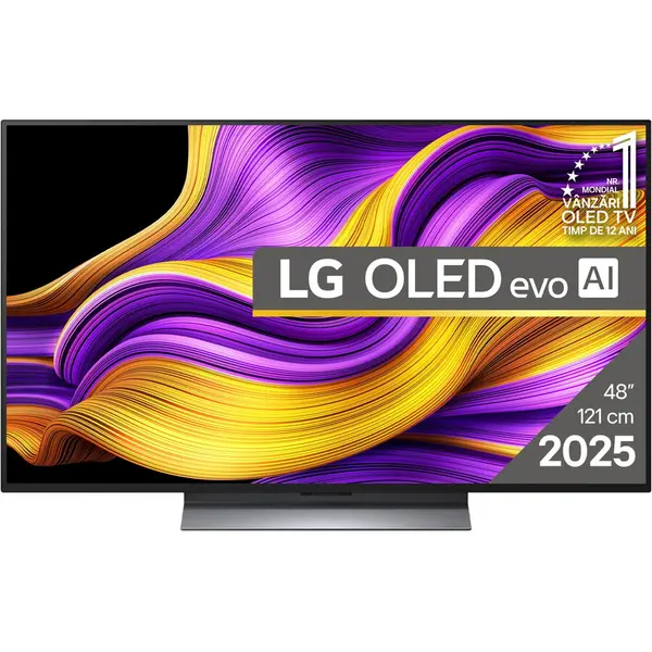 LG Televizor LG OLED evo 48G53LS, 121 cm, Smart, 4K Ultra HD, 100 Hz, Clasa F (Model 2025), Argintiu