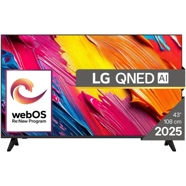 LG Televizor LG QNED 43QNED70A6A, 108 cm, Smart, 4K Ultra HD, Clasa G (Model 2025), Negru