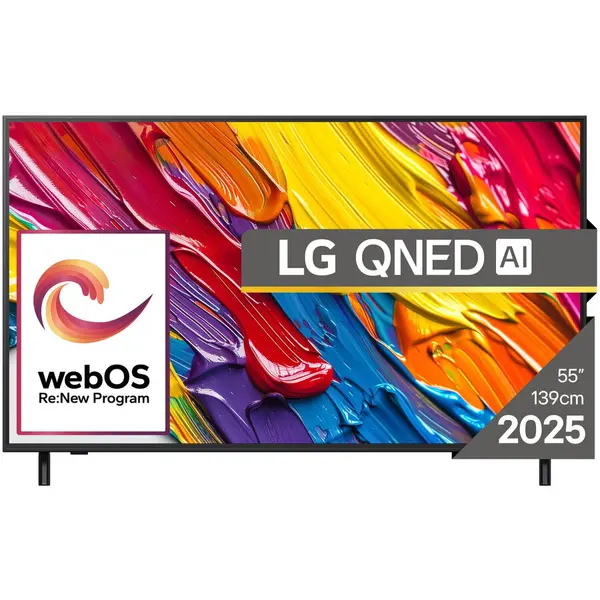 LG Televizor LG QNED 55QNED84A3C, 139 cm, Smart, 4K Ultra HD, Clasa F (Model 2025), Gri Inchis