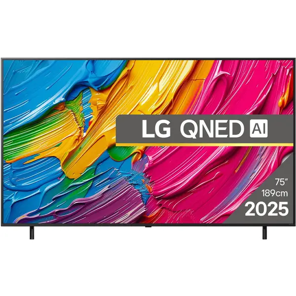 LG Televizor LG QNED 75QNED80A3A, 189 cm, Smart, 4K Ultra HD, Clasa D (Model 2025), Gri Inchis