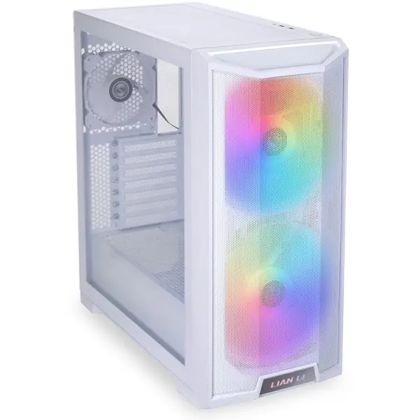 LIAN LI Carcasa Lian Li LANCOOL 215, Tempered Glass, Mid-Tower, fara sursa, ARGB, White
