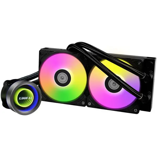 LIAN LI Cooler Procesor LIAN LI GALAHAD II 240 ARGB NEGRU, 2 ventilatoare 120 mm, compatibil Intel / AMD