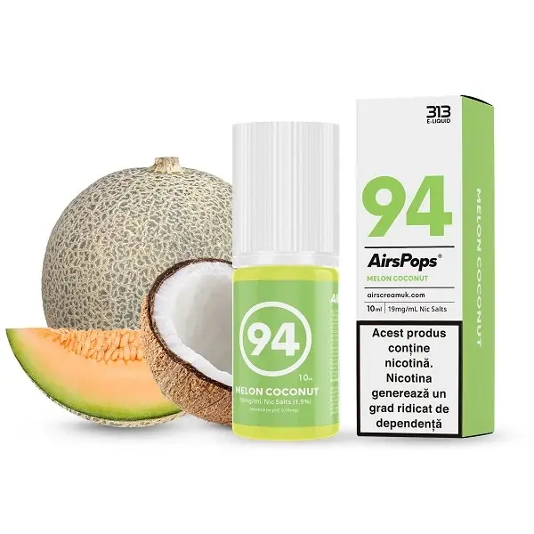 Lichid AIRSCREAM AirPops 313 Nicsalt 10ml 19mg - Melon Coconut