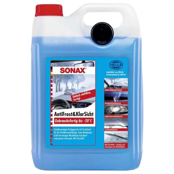 Lichid de parbriz pentru iarna, gata diluat, -20°C 5L SONAX