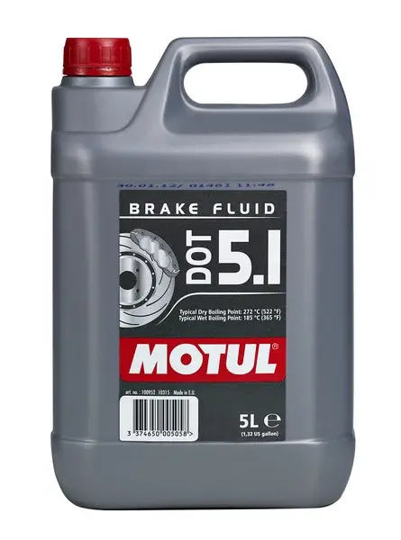 Lichid frana DOT5.1 (5L) [uscat: 272 C, umed: 185 C, vascozitate: 820mm ² sec.] SAE J1703, ISO DIN 4925;FMVSS 116 DOT3; FMVSS 116 DOT4,
