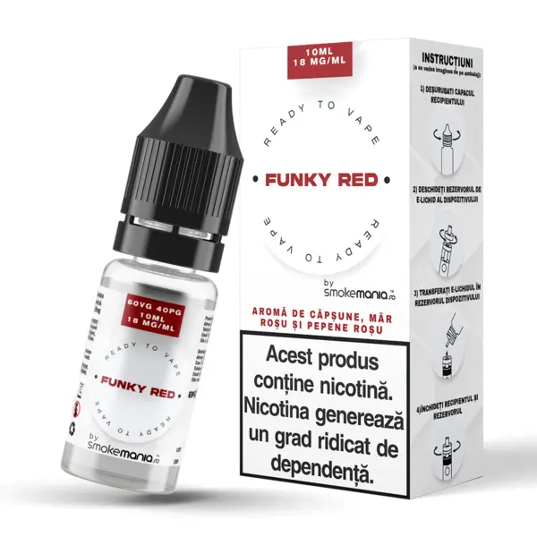 Lichid SmokeMania 10ml - Funky Red - 18mg