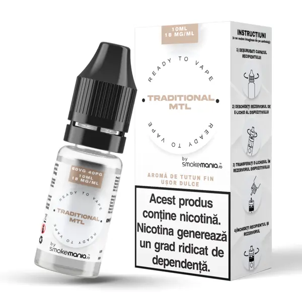 Lichid SmokeMania 10ml - Traditional MTL - 18mg