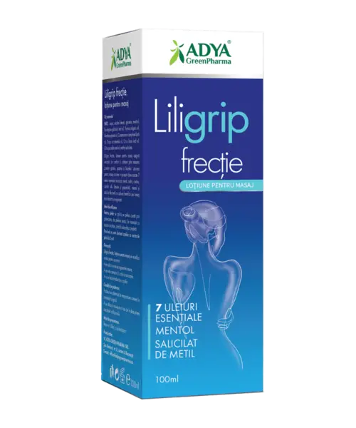 Liligrip frectie, lotiune pentru masa, Adya Green Pharma | 100 ml