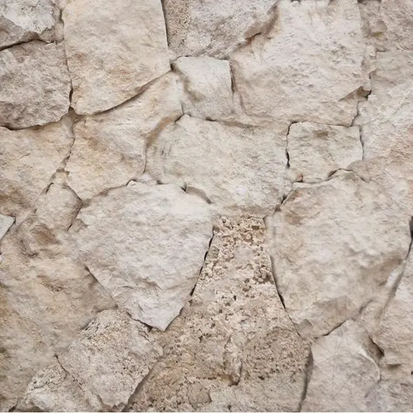 Limestone Poligonal Rock Face - Rustic White | Placari Verticale, Exterior-Interior