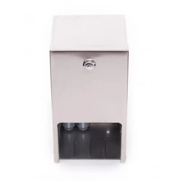 Limpio Dispenser hartie igienica dublu Limpio TP 210 W, simultan 2 role de 120 mm, Argintiu