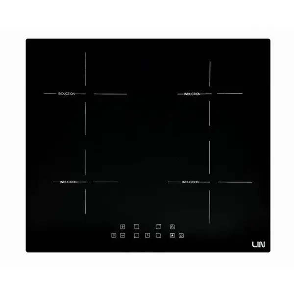 LIN Plita cu inductie incorporabila LI-A23511, 4 arzatoare, 7400 W, Negru