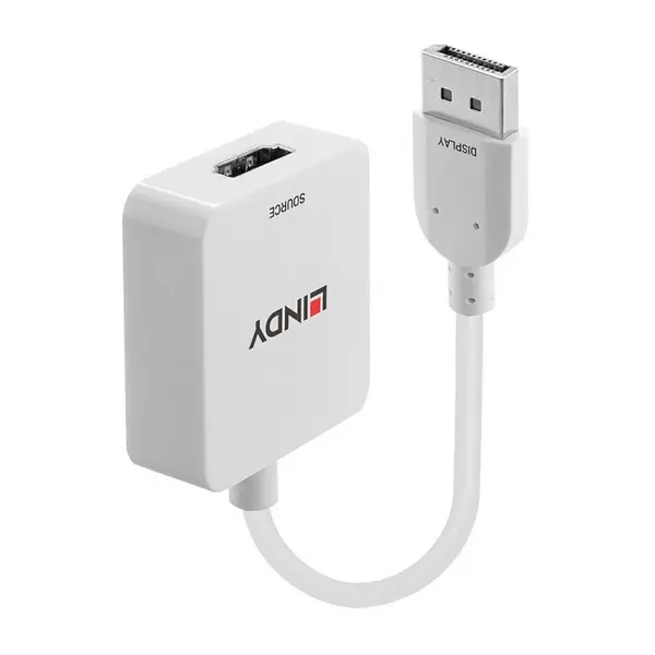 Lindy Adaptor HDMI la Displayport 4K60Hz T-M Alb, Lindy L38303