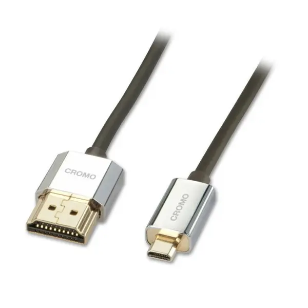 Lindy Cablu activ HDMI la micro HDMI-D Premium CROMO Slim 3m, Lindy L41678