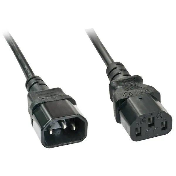 Lindy Cablu de alimentare Lindy, tip H05-VVF 3G, C14 la C13, lungime 3 m, Negru