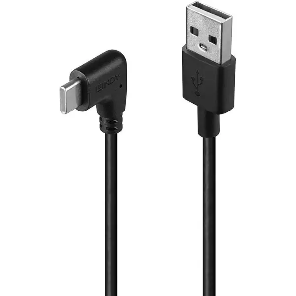 Lindy Cablu de date Lindy 32001, USB-C male - USB-A male, 1m, Black