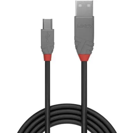Lindy Cablu de date Lindy LY-36725, USB 2.0 - miniUSB, 5m, Black