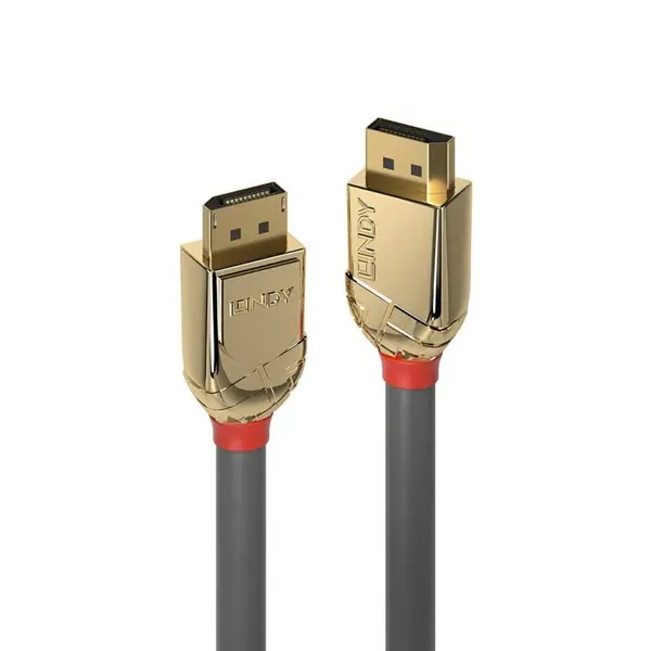Lindy Cablu Displayport 8K60Hz/4K120Hz UHD (DP certificat) v1.4 T-T Gold Line 0.5m, Lindy L36290