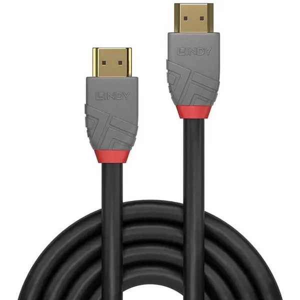 Lindy Cablu video LINDY Anthra, HDMI Male - HDMI Male, v2.0, 15m, Negru-Gri