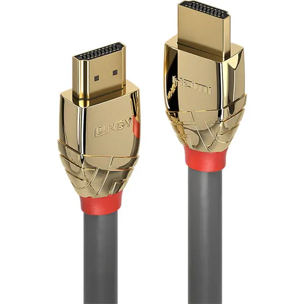 Lindy Cablu video LINDY Gold, HDMI Male - HDMI Male, v2.0, 7.5m, Gri-Auriu