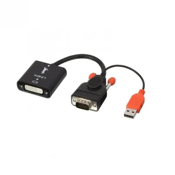 Lindy Convertor VGA la DVI-D Dual Link T-M alimentare USB, Lindy