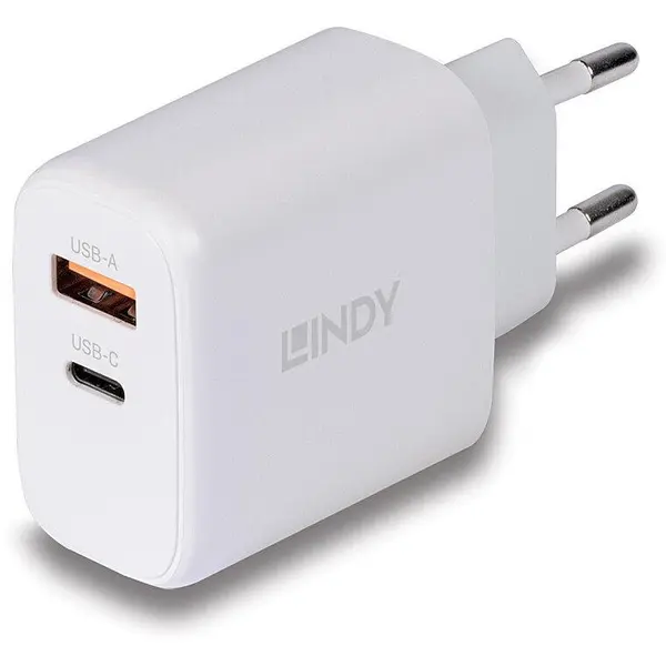 Lindy Incarcator retea Lindy USB Type-A & C, 65W, LY-73428, Alb