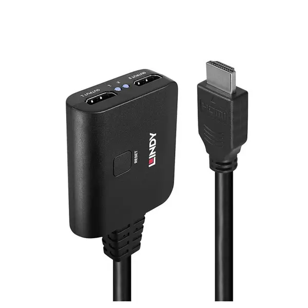 Lindy Splitter HDMI Lindy, 4K@60Hz, 2 porturi, HDMI 2.0