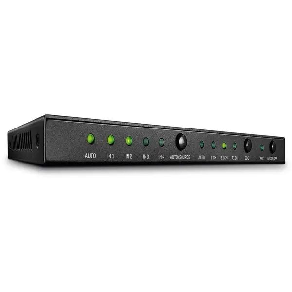 Lindy Switch Audio Lindy LY-38249, 4 Port HDMI, 18G, Negru