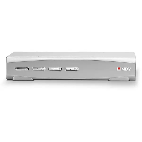 Lindy Switch KVM Lindy 4 Port HDMI 4K60, USB 2.0 & Audio