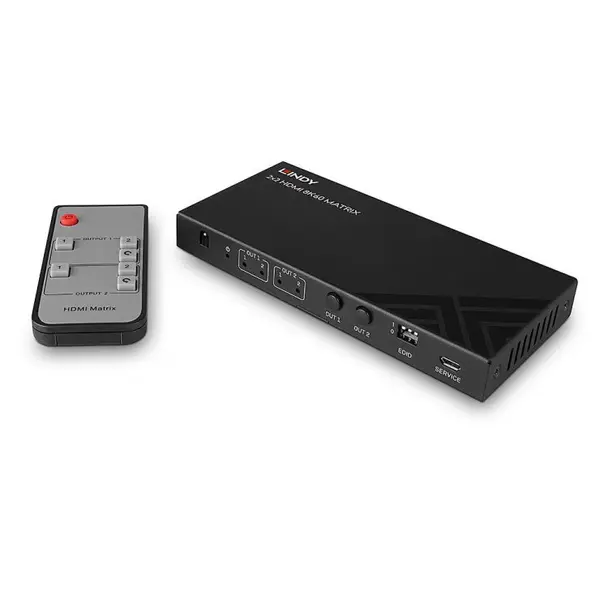 Lindy Video Matrix 2x2 HDMI 8K60Hz, Lindy L38313