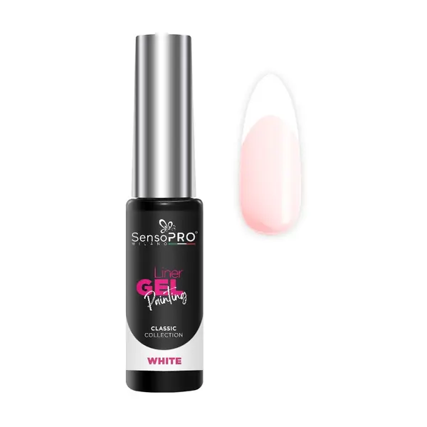 Liner Gel UV Pictura Unghii SensoPRO Milano Classic - White 8ml