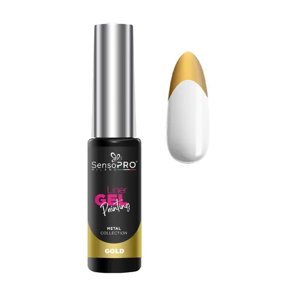 Liner Gel UV Pictura Unghii SensoPRO Milano Metal - Gold 8ml