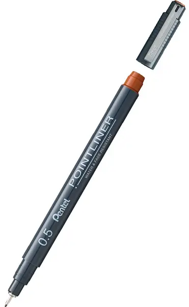 Liner Pentel Pointliner - 0.5 mm, cretă roșie