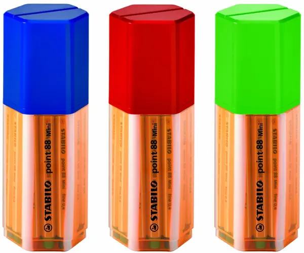 Linere mini Stabilo Point 88 - 18 culori într-o cutie, sortiment
