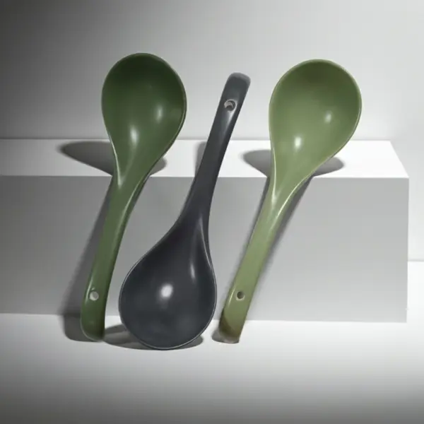 Lingură ceramică Morello - Nordic Green, verde deschis, 22.6 cm
