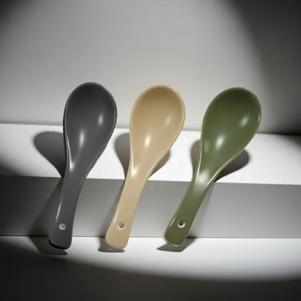 Lingură ceramică Morello - Nordic, gri, 14.2 cm