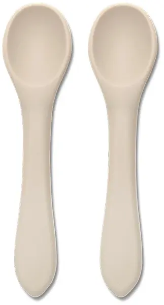 Linguri din silicon Lorelli - Natural, 2 buc, Beige