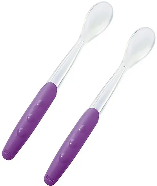Linguri din silicon Nuk, 2 buc, mov