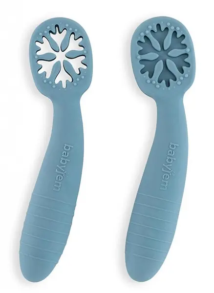 Lingurițe pentru bebeluși Babyjem - My First Spoon, 2 bucăți , Mint