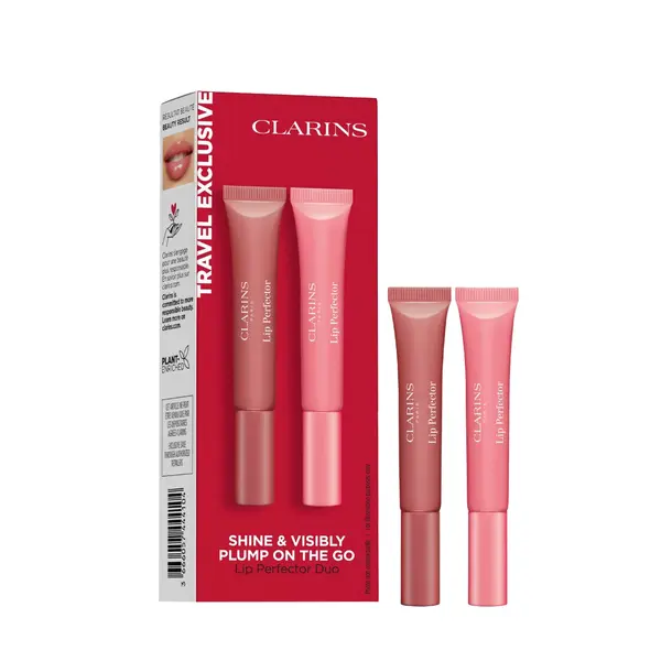 Lip perfector duo – shine & visibly plump on the go set 24 ml