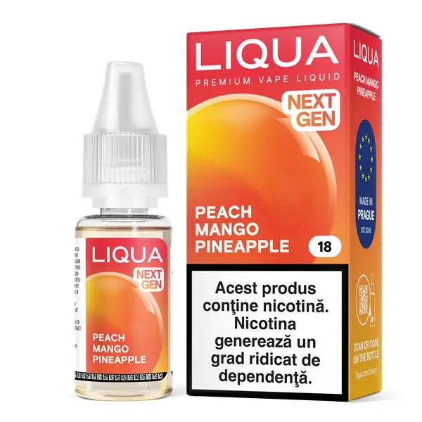 Liqua Nextgen 10ml - Peach Mango Pineapple-18mg