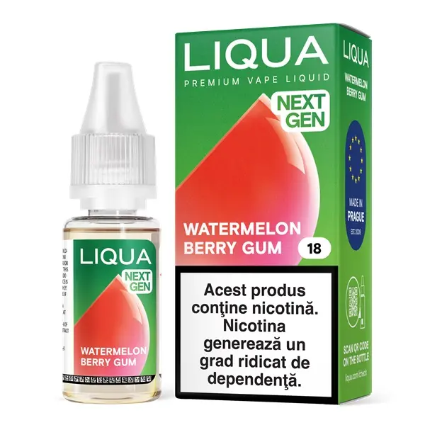 Liqua Nextgen 10ml - Watermelon Berry Gum-18mg