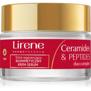 Lirene Ceramides & Peptides Duo Complex Crema de noapte reparatorie cu efect de regenerare