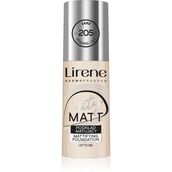 Lirene City Matt Make-up lichid matifiant cu efect de netezire culoare 205 Sand 30 ml