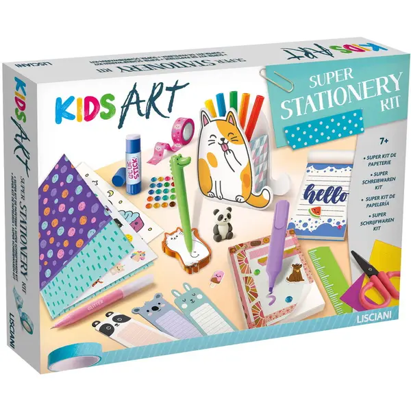 LISCIANI Jucarii creative LISCIANI KIDS ART Super Stationary Kit, Multicolor, Set creativ, 7+ ani
