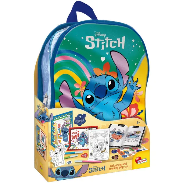 LISCIANI Kit de creatie cu ghiozdanel LISCIANI, Stitch, 5 ani+