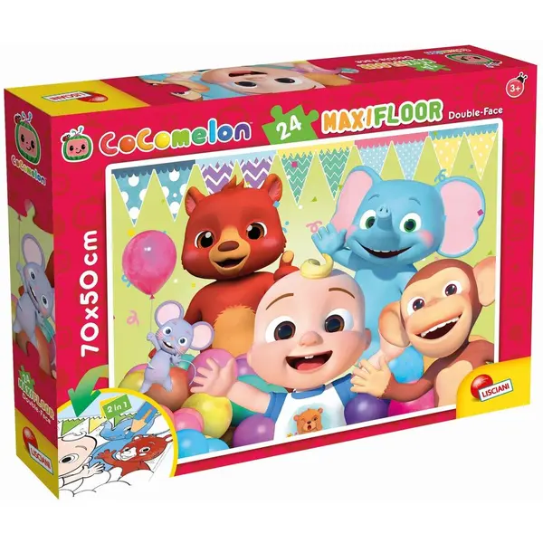 LISCIANI Puzzle de colorat maxi - Cocomelon si prietenii (24 piese)